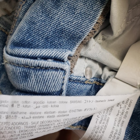Zara Basic Denim Dept Z1975 Skinny Distressed Raw Hem Jeans Size‎ 2 - Picture 6 of 14